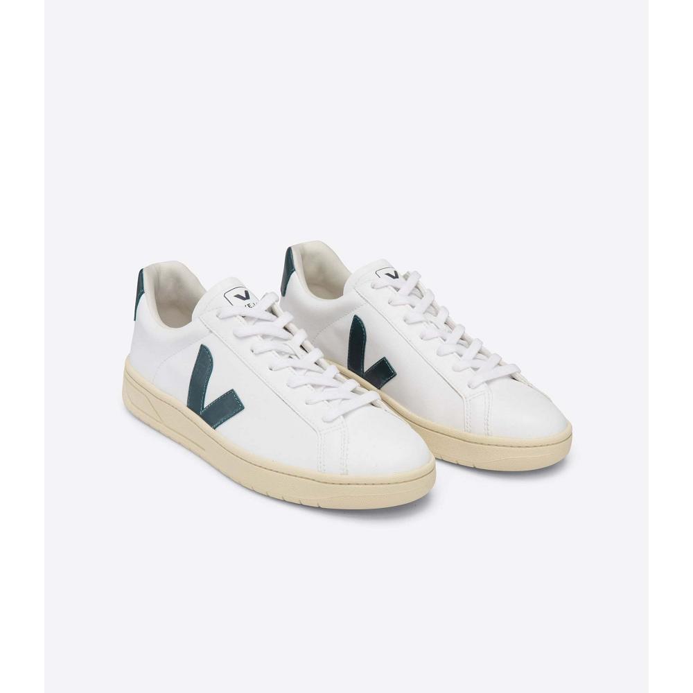 White/Green Men's Veja URCA CWL Sneakers | AU 316OKI